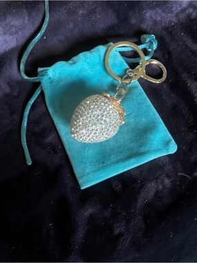 Shimmering Rhinestone Strawberry Key Chain/Bag Charm